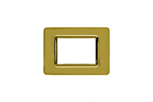 PLAQUE TECHNOPOLYMERE 44 RECTANGULAIRE DOREE 3 MODULES
