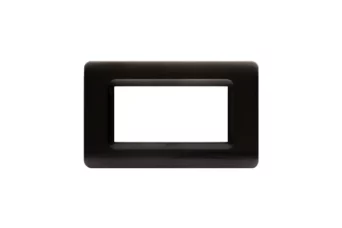 PLAQUE TECHNOPOLYMERE 44 RECTANGULAIRE GRIS FONCE METALLISE 4 MODULES