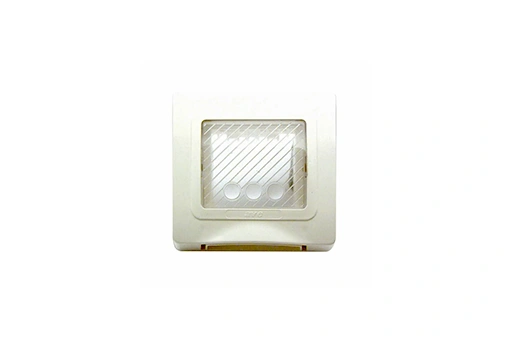 PLAQUE ETANCHE ENCASTREE CARREE 2 MODULES S44 BLANC