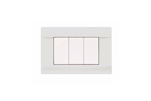 PLAQUE PENCHE 3 TROUS BLANC GLACE