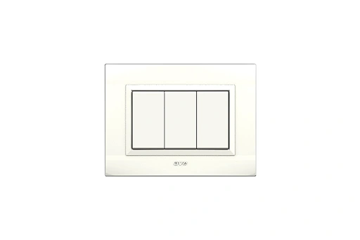 PLAQUE NOVA 45 RECTANGULAIRE BLANC 3 MODULES
