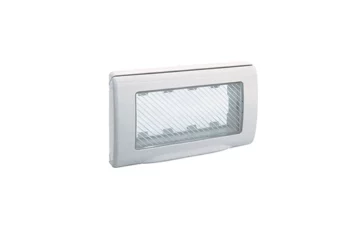 PLAQUE ETANCHE ENCASTREE RECTANGULAIRE 4 MODULES S45 BLANC